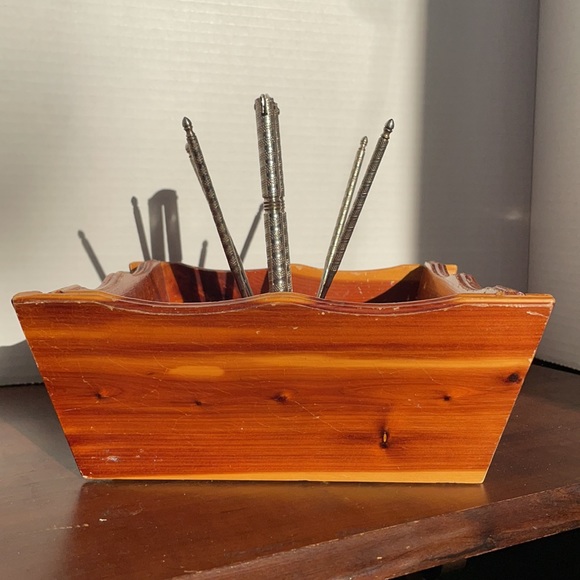 Vintage 6 pc Nutcracker Set Wood Nut Bowl Picks Nutcracker Vintage Souvenir - Picture 4 of 10